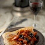 Quick pork chops with a tomato, chorizo & olive relish