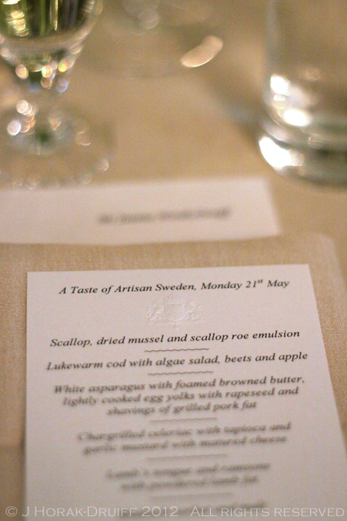 Swedish embassy dinner title © J Horak-Druiff 2012