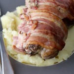 Pot-roast pheasant with pancetta, apples and a bread gravy