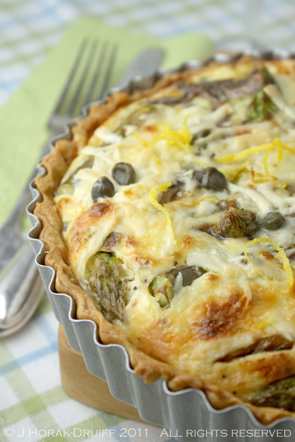 Asparagus lemon anchovy & cap[er quiche © J Horak-Druiff 2011