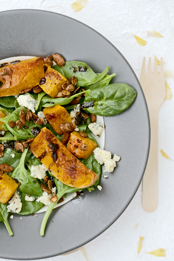 Roasted butternut & Gorgonzola salad title © J Horak-Druiff 2010