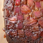 A spiced strawberry & rhubarb upside-down cake to celebrate 9 years of blogging