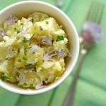 Potato salad with chive flowers and my Pinterest love affair