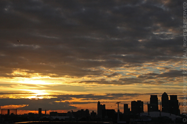 LondonDocklandssSunset © J Horak-Druiff 2013