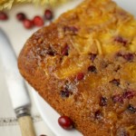 Clementine and cranberry upside-down cake