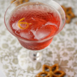 Homemade cranberry clementine vodka  and a Christmas cocktail