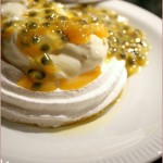 Passion fruit mini pavlovas for A Taste of Yellow 2009