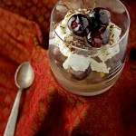 Individual chocolate cherry trifles to celebrate 11 years of blogging
