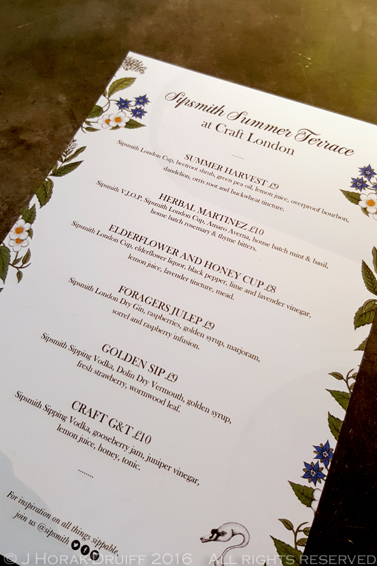 SipsmithMenu