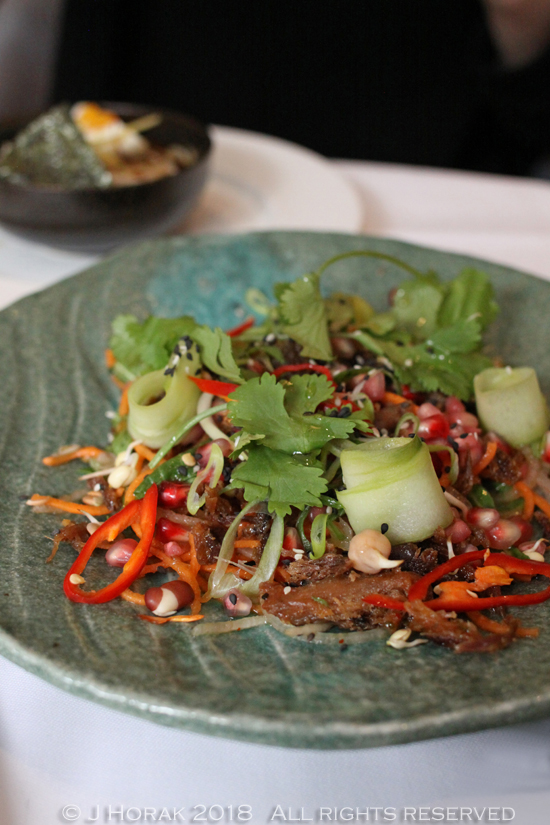 Devonshire_Club_Sushi_brunch_Crispy_Duck_Salad 