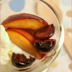 Caramelised nectarines and cherries