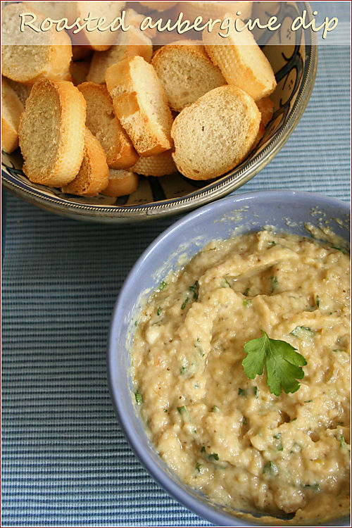 Garlicky-roasted-aubergine-dip