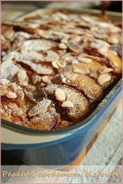 Peach-cardamom-clafoutis