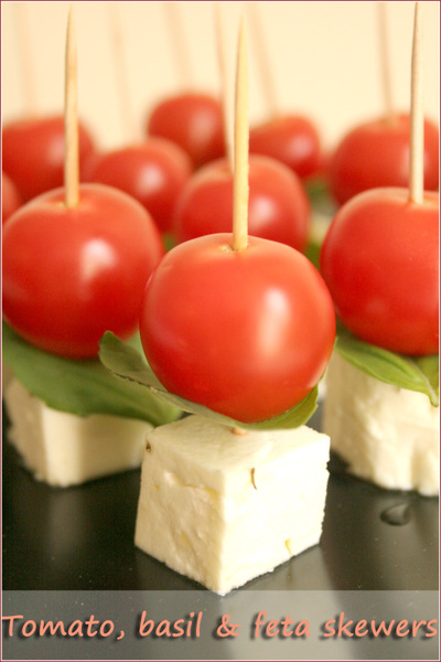 Tomato-basil-feta-skewers