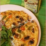 three pepper-mushroom-fritata