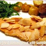 Trout with almonds and samphire
