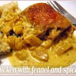 Chicken with fennel, spices and cream