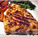 Honey mustard swordfish steaks