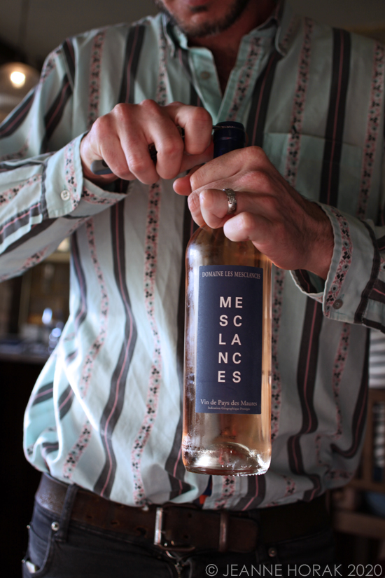 opening rosé wine