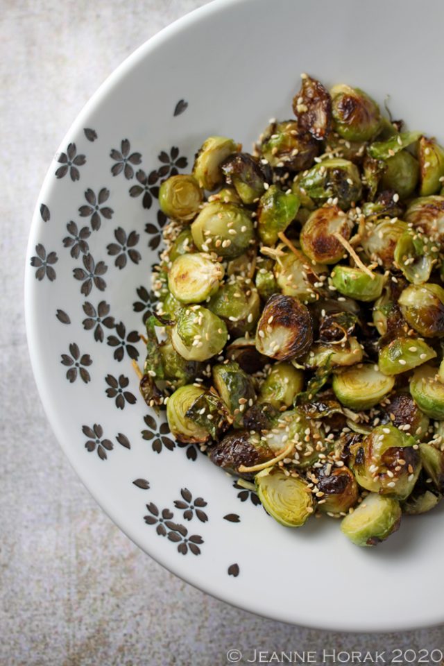 Roasted Brussels sprouts with sesame and ginger Cooksister Food