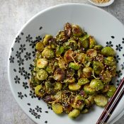 Sesame ginger Brussels sprouts