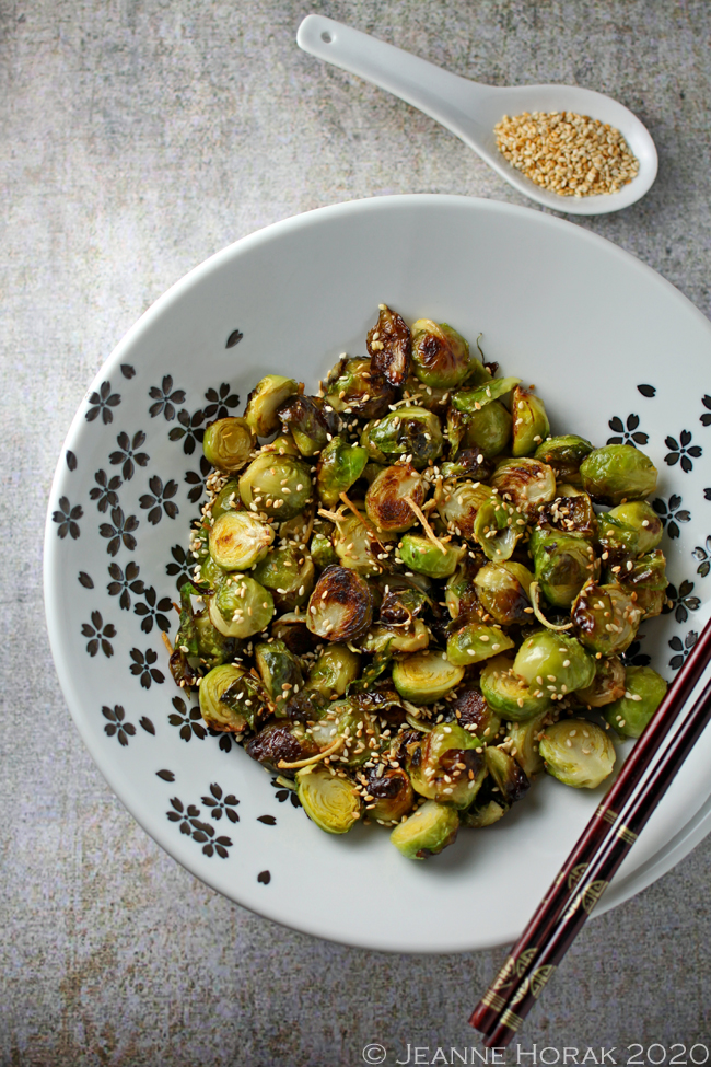 Sesame ginger Brussels sprouts