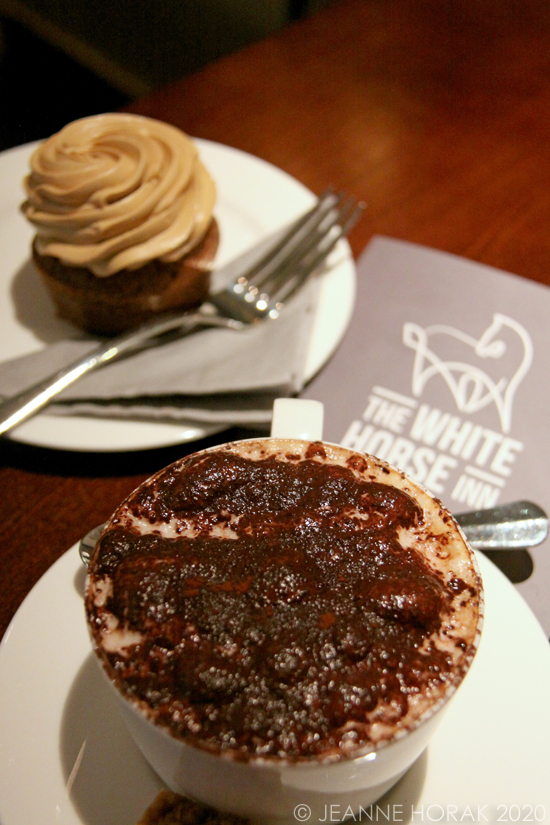 Cappuccino and cupcake