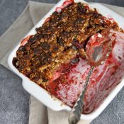 plum flapjack crumble