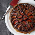 Sticky spiced plum upside-down cake and 16 years of blogging
