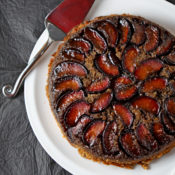 Plum upside down cake