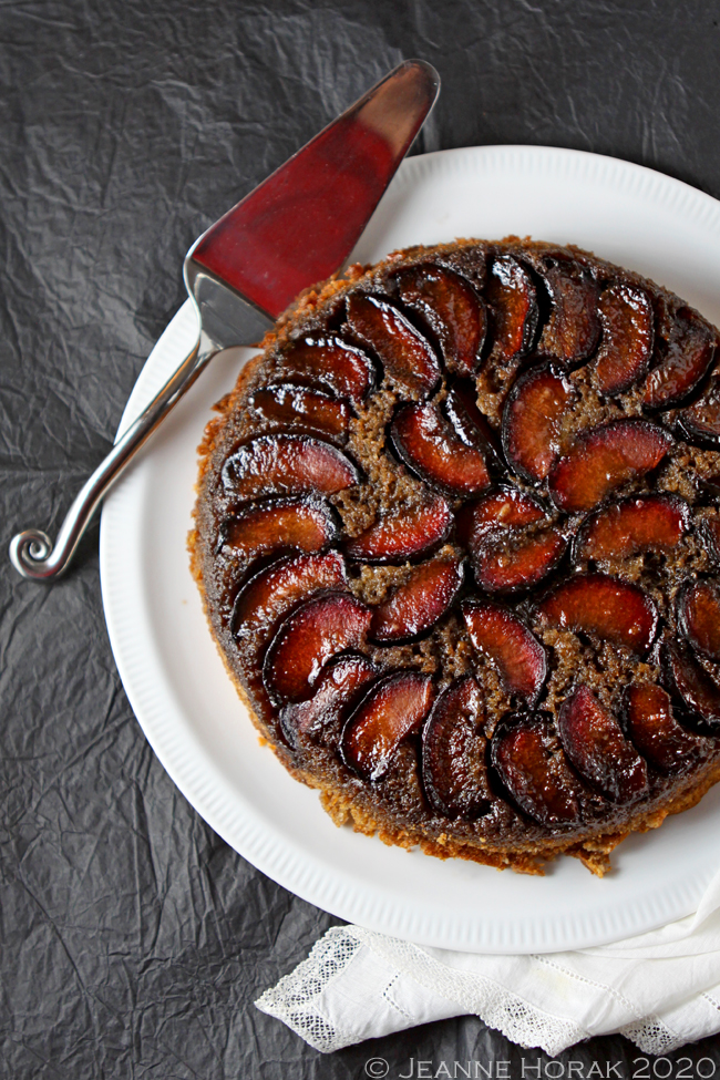 Plum upside down cake