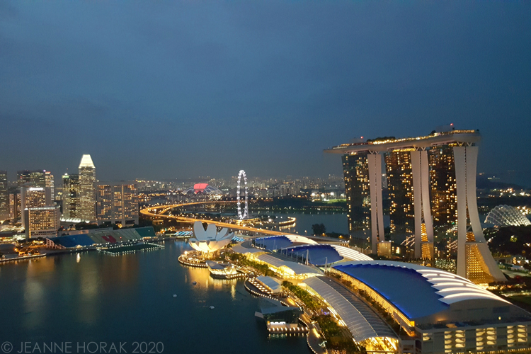 Marina Bay at dusk
