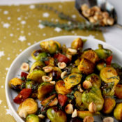 Brussels sprouts with chorizo & hazelnuts