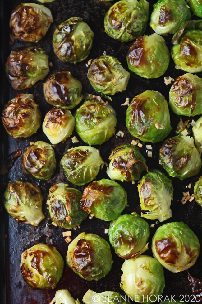 Brussels sprouts roasting