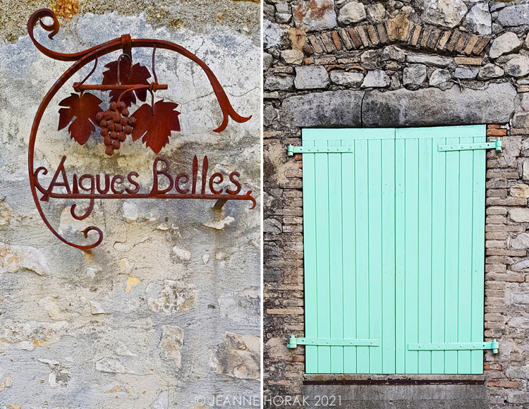 Domaine Aogues Belles metal sign