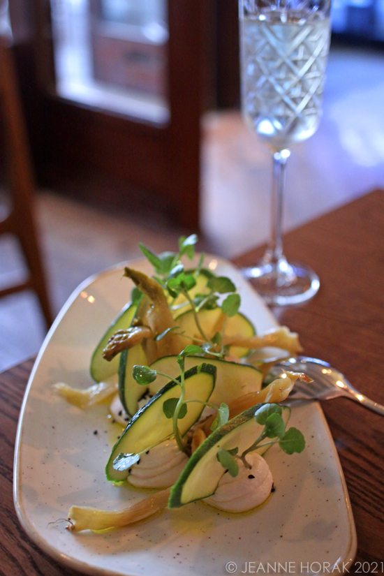 Taramasalata and zucchini