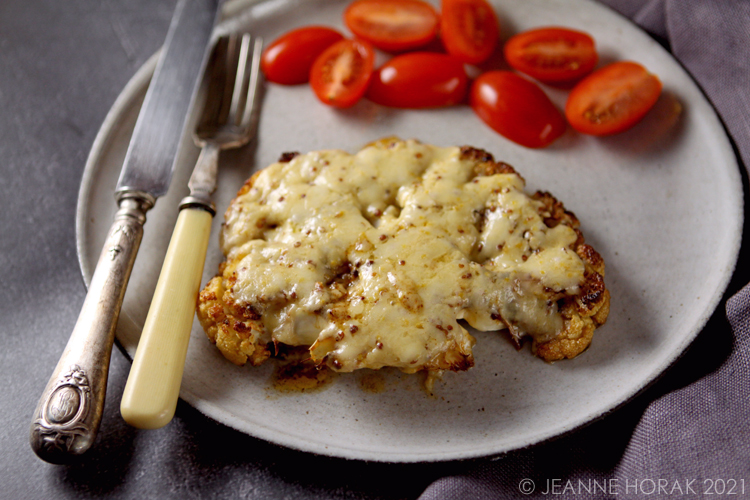 Cauliflower steak Welsh rarebit