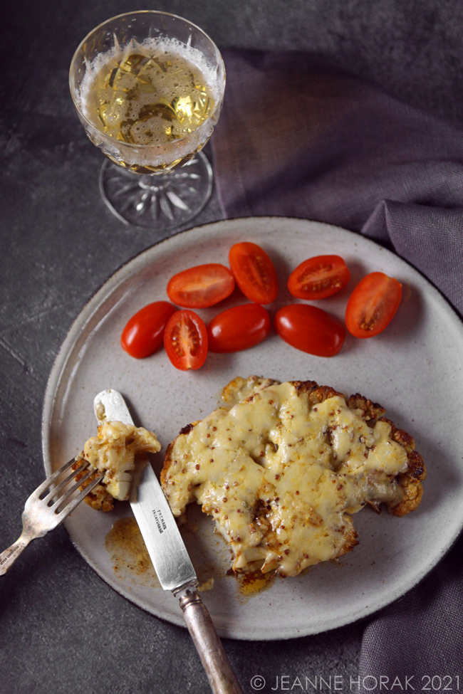 Cauliflower steak welsh rarebit