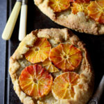 Blood orange & pistachio galettes