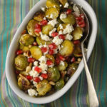 Roasted Brussels sprouts with pomegranate & feta